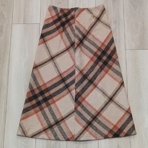 Chadwicks Wool Blend Fall Fashion Plaid A-Line Skirt Sizd 02 Petite Outlander